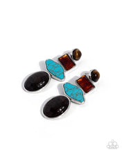 Load image into Gallery viewer, Earthy Experiment - Multi (Turquoise Tiger's Eye Stone) Post Earrings