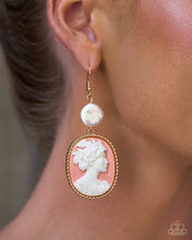 Load image into Gallery viewer, Captivating Cameo - Orange Earring