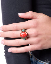 Load image into Gallery viewer, Severe Stones - Red (Marbled) Turquoise Ring
