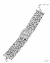 Load image into Gallery viewer, Disco Dame - White (Rhinestone) Bracelet (LOP-0824)