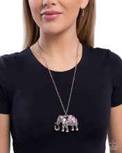 Load image into Gallery viewer, Educated Elephant - Purple Necklace