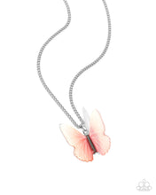 Load image into Gallery viewer, Complete Look - Fancy Flight Pink Butterfly Set: Fine Flight - Pink Necklace and Free-Spirited Flight - Pink Bracelet (BB-PK-DW)