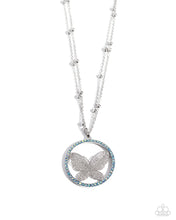 Load image into Gallery viewer, Festive Flight - Blue (Butterfly) Necklace