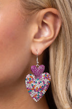 Load image into Gallery viewer, Flirting Flourish - Pink (Heart) Earring