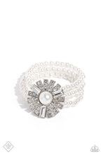 Load image into Gallery viewer, Gifted Gatsby - White (Rhinestone and Pearl) Bracelet (FFA-1023)
