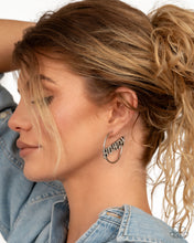 Load image into Gallery viewer, Howdy Hoedown - White Hoop Earring (LOP-0225)