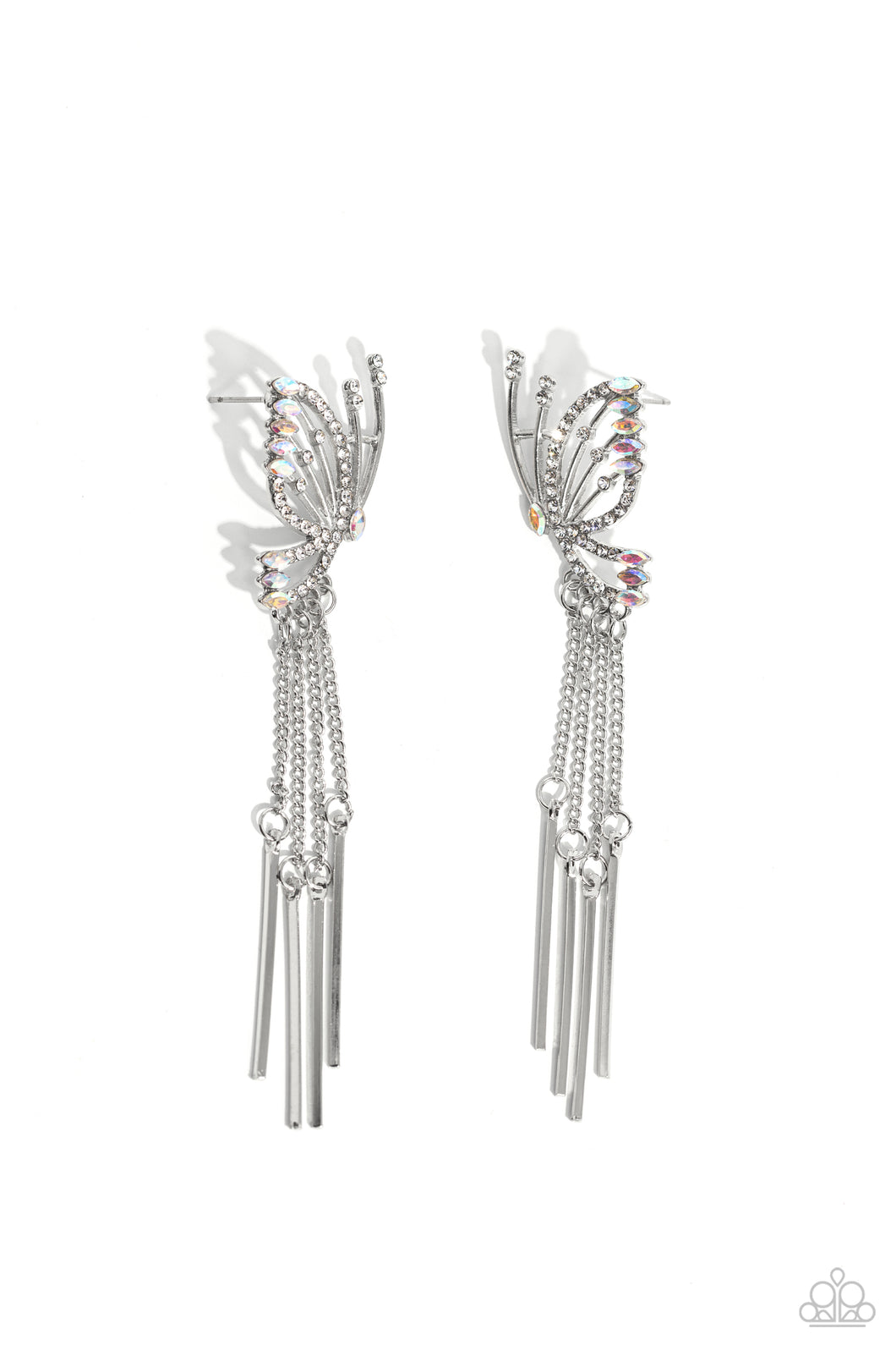 A Few Of My Favorite WINGS - White  (Iridescent) Butterfly Earring