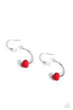 Load image into Gallery viewer, Romantic Representative - Red Hoop Earring