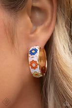 Load image into Gallery viewer, Multicolored Makeover - Gold Hoop Earring (SS-1223)