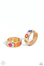 Load image into Gallery viewer, Multicolored Makeover - Gold Hoop Earring (SS-1223)