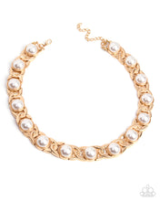 Load image into Gallery viewer, Poised Parade - Gold (White Pearl) Necklace (LOP-0926)