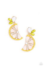 Load image into Gallery viewer, Slice of Summer - Yellow Post Earring