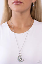 Load image into Gallery viewer, Talking to the Moon - Silver (Smoky Teardrop) Necklace