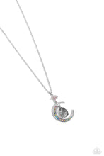 Load image into Gallery viewer, Talking to the Moon - Silver (Smoky Teardrop) Necklace
