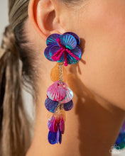 Load image into Gallery viewer, Under the Waves - Purple Post Earring (LOP-0724)