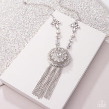Load image into Gallery viewer, Virtuous Venture - White (Rhinestone and Pearl Pendant) Necklace (LOP-0525)