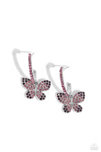 Load image into Gallery viewer, Whimsical Waltz - Purple Hoop (Butterfly) Earring