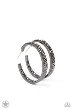 Load image into Gallery viewer, GLITZY By Association - Black Hoop Earring