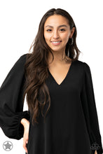 Load image into Gallery viewer, GLITZY By Association - Black Hoop Earring