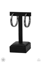 Load image into Gallery viewer, GLITZY By Association - Black Hoop Earring