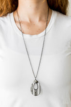 Load image into Gallery viewer, Stop, TEARDROP, and Roll Black (Gunmetal) Necklace freeshipping - JewLz4u Gemstone Gallery