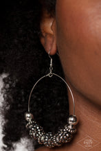 Load image into Gallery viewer, I Can Take a Compliment - Silver (Hematite Rhinestone) Earring