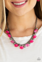 Load image into Gallery viewer, Runway Rebel - Pink Necklace freeshipping - JewLz4u Gemstone Gallery