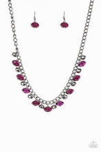 Load image into Gallery viewer, Runway Rebel Purple (Gunmetal) Necklace freeshipping - JewLz4u Gemstone Gallery