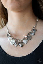 Load image into Gallery viewer, Grow Love - White (Silver Heart) Necklace freeshipping - JewLz4u Gemstone Gallery