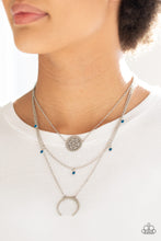 Load image into Gallery viewer, Lunar Lotus - Blue Necklace freeshipping - JewLz4u Gemstone Gallery