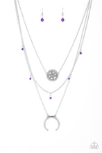 Load image into Gallery viewer, Lunar Lotus - Purple Necklace freeshipping - JewLz4u Gemstone Gallery