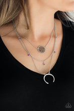 Load image into Gallery viewer, Lunar Lotus - Purple Necklace freeshipping - JewLz4u Gemstone Gallery