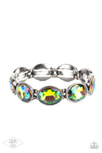 Load image into Gallery viewer, Diva in Disguise - Multi (Gunmetal Frame/Oil Spill Gems) Bracelet
