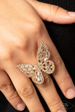 Load image into Gallery viewer, Flauntable Flutter - Gold ( Butterfly) Ring