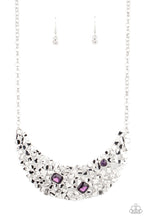 Load image into Gallery viewer, Fabulously Fragmented - Purple (Rhinestone) Necklace freeshipping - JewLz4u Gemstone Gallery