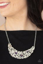 Load image into Gallery viewer, Fabulously Fragmented - Purple (Rhinestone) Necklace freeshipping - JewLz4u Gemstone Gallery