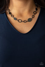 Load image into Gallery viewer, Working OVAL-time - Black (Gunmetal) Necklace freeshipping - JewLz4u Gemstone Gallery