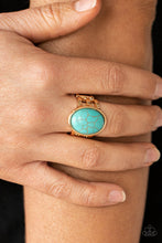 Load image into Gallery viewer, Divine Deserts - Gold (Turquoise) Ring freeshipping - JewLz4u Gemstone Gallery