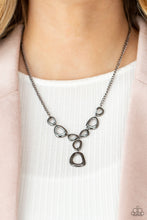 Load image into Gallery viewer, So Mod - Black (Gunmetal) Necklace freeshipping - JewLz4u Gemstone Gallery