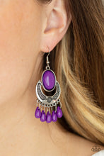 Load image into Gallery viewer, Prairie Flirt - Purple Earring freeshipping - JewLz4u Gemstone Gallery
