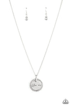Load image into Gallery viewer, Glam-ma Glamorous - White (Rhinestone/Silver Ring) Necklace
