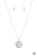 Load image into Gallery viewer, Glam-ma Glamorous - White (Rhinestone/Silver Ring) Necklace