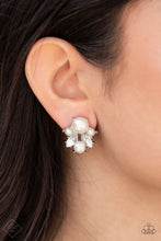 Load image into Gallery viewer, Royal Reverie - White (Pearl/Rhinestone) Post Earring (FFA-0721)