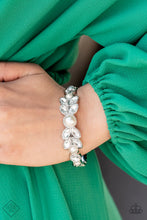 Load image into Gallery viewer, Regal Reminiscence - White (Pearl/Rhinestone) Bracelet