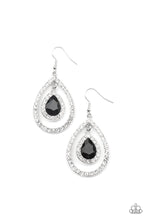 Load image into Gallery viewer, Blushing Bride - Black (Teardrop Gem) Earring