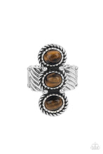Load image into Gallery viewer, Peaceful Paradise - Brown (Tiger's Eye Stone) Ring freeshipping - JewLz4u Gemstone Gallery