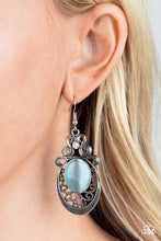 Load image into Gallery viewer, Garden Gondola Ride - Blue (Cat’s Eye) Earring