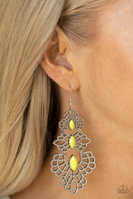 Load image into Gallery viewer, Flamboyant Frills - Yellow Earring freeshipping - JewLz4u Gemstone Gallery
