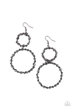 Load image into Gallery viewer, Twist of FABULOUS - Black (Gunmetal) Earring