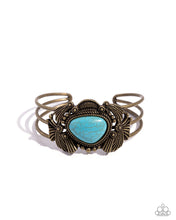 Load image into Gallery viewer, Western Wonderland - Brass (Turquoise) Bracelet